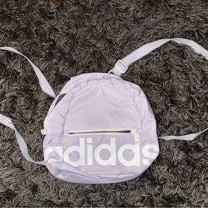 Women's Adidas Lilac Mini Backpack with White Logo